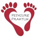 Pedicureschort met opdruk (Waterafstotend): Voeten Hartvormig - (Tekst) Pedicure Praktijk