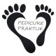 Pedicureschort met opdruk (Waterafstotend): Voeten Hartvormig - (Tekst) Pedicure Praktijk