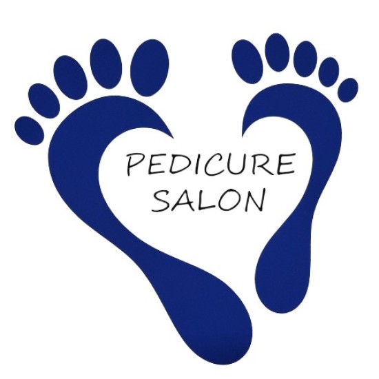 Pedicureschort met opdruk (Waterafstotend): Voeten Hartvormig - (Tekst) Pedicure Salon