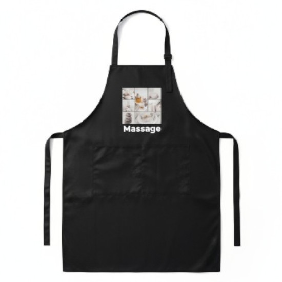 Waterafstotende Schort met afbeelding - Hot-Stone / Wit Waterafstotende Schort met afbeelding - Hot-Stone / Wit