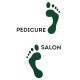 Waterafstotende Pedicureschort met opdruk: Lopende voeten - (Tekst) Pedicure Salon