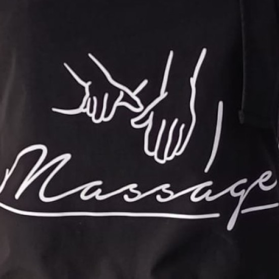 Water en olieafstotende Massage Schort: Nr.6(Massage Rug Handen)