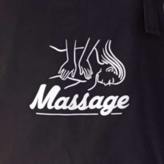 Water en olieafstotende Massage Schort: Nr.8(Massage Rug Vrouw)