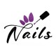 Water en olieafstotende Manicure Schort: Nail Studio (3 gekleurde nagels) Kleur: Zwart - Paars