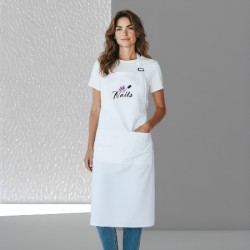 Water en olieafstotende Manicure Schort: Nail Studio (3 gekleurde nagels) Kleur: Zwart - Paars