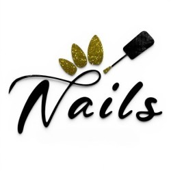Water en olieafstotende Manicure Schort: Nail Studio (3 gekleurde nagels) Kleur: Zilver - Goud