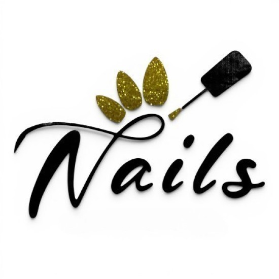 Water en olieafstotende Manicure Schort: Nail Studio (3 gekleurde nagels) Kleur: Zwart - Goud