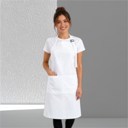 Water en olieafstotende Schort - Kleur: Wit