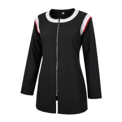 Tuniek Fleur: Zwart met wit en rode bies