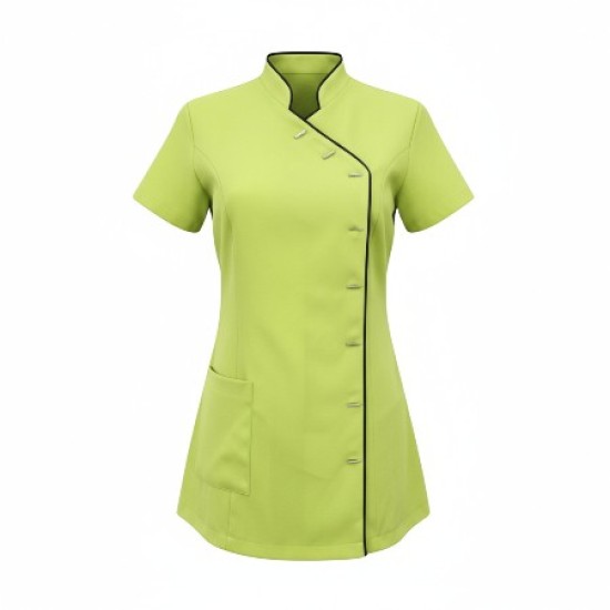 Tuniek Romy (Polyester) Lime groen met zwarte bies Tuniek Romy (Polyester) Lime groen met zwarte bies