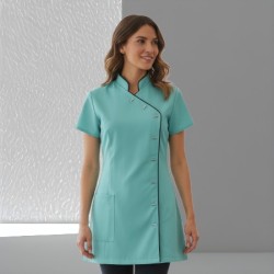 Tuniek Romy (Polyester) Mint (blauw) met zwarte bies