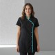 Tuniek Romy (Polyester) Zwart met mint (blauwe) bies