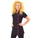 Tuniek Romy (Polyester) Zwart met roze bies