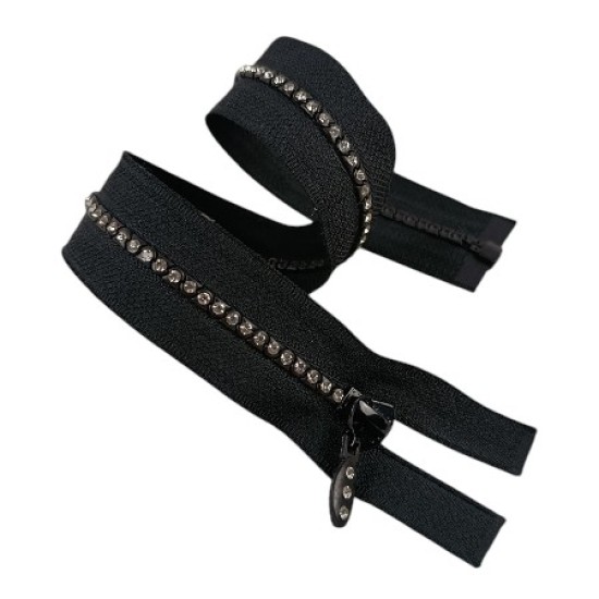 Losse Diamant Rits - Zwart