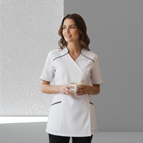 Wikkeltuniek Wendy: Wit met zwarte rand