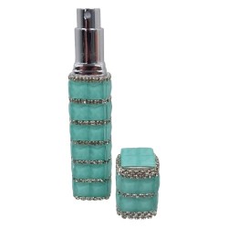 Hervulbare Parfum Verstuiver Fles met strass 12ml - Kleur: Mint Hervulbare Parfum Verstuiver Fles met strass 12ml - Kleur: Mint