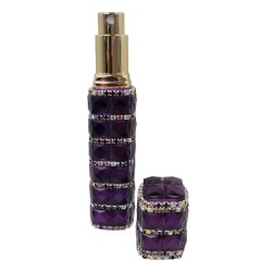Hervulbare Parfum Verstuiver Fles met strass 12ml - Kleur: Paars Hervulbare Parfum Verstuiver Fles met strass 12ml - Kleur: Paars
