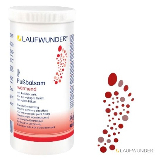 Laufwunder Voetbalsem Rood - Verwarmende voetbalsem - Refill-pot 450ml