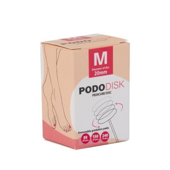 Pododisk - Pedicure set  - Houder met vervangbare schijven: Maat M 20 mm