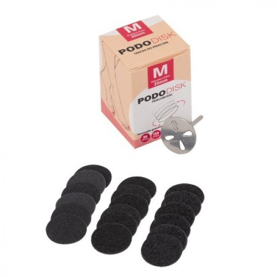 Pododisk - Pedicure set  - Houder met vervangbare schijven: Maat M 20 mm