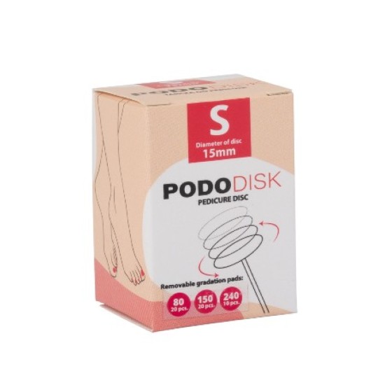 Pododisk - Pedicure set  - Houder met vervangbare schijven: Maat S 15 mm
