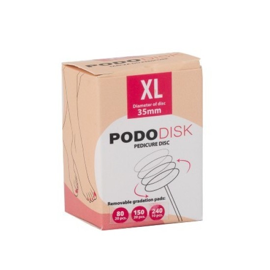 Pododisk - Pedicure set  - Houder met vervangbare schijven: Maat XL 35 mm