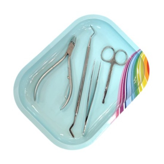 Nail Tray Rainbow - Instrumenten Tray Mini Regenboog - Blue Nail Tray Rainbow - Instrumenten Tray Mini Regenboog - Blue
