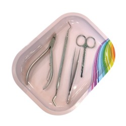 Nail Tray Rainbow - Instrumenten Tray Mini Regenboog - Light Pink