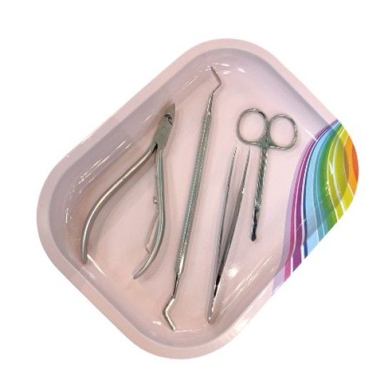 Nail Tray Rainbow - Instrumenten Tray Mini Regenboog - Light Pink Nail Tray Rainbow - Instrumenten Tray Mini Regenboog - Light Pink