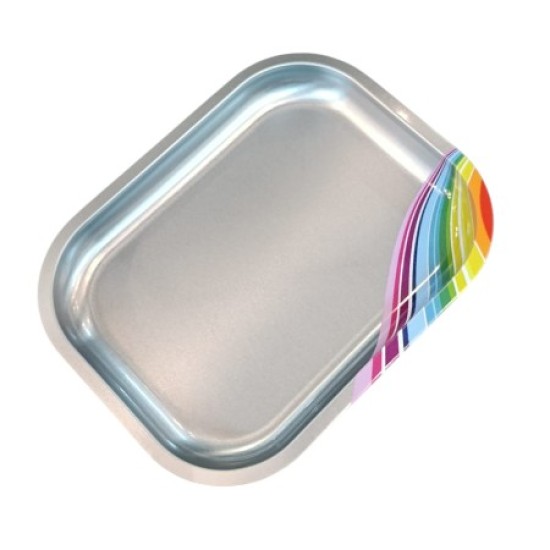 Nail Tray Rainbow - Instrumenten Tray Mini Regenboog - Silver
