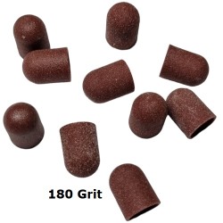 Pedicure slijpkapjes Ø 10 mm - 180 grit - 10 stuks Bruin