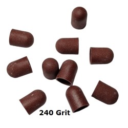 Pedicure slijpkapjes Ø 10 mm - 240 grit - 10 stuks Bruin