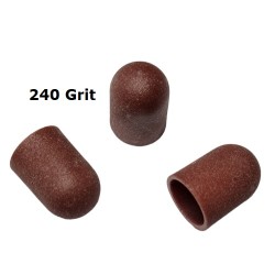 Pedicure slijpkapjes Ø 10 mm - 240 grit - 10 stuks Bruin