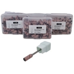 Slijpkapjes - schuurrolletjes voor nagelfrees 3mm - 100st - Kleur: Lichtroze