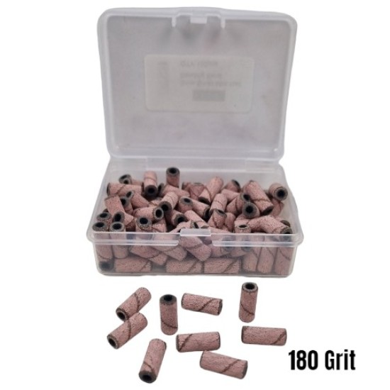 Slijpkapjes - schuurrolletjes voor nagelfrees 3mm - 100st - Kleur: Lichtroze