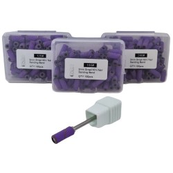 Slijpkapjes - schuurrolletjes voor nagelfrees 3mm - 100st - Kleur: Paars