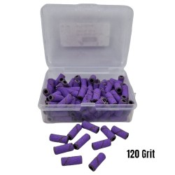 Slijpkapjes - schuurrolletjes voor nagelfrees 3mm - 100st - Kleur: Paars
