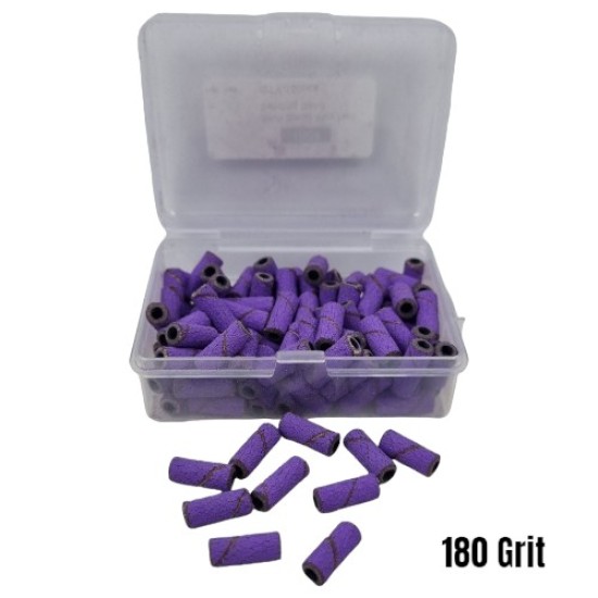 Slijpkapjes - schuurrolletjes voor nagelfrees 3mm - 100st - Kleur: Paars
