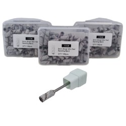 Slijpkapjes - schuurrolletjes voor nagelfrees 3mm - 100st - Kleur: Wit