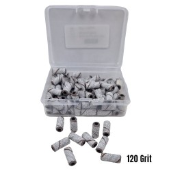 Slijpkapjes - schuurrolletjes voor nagelfrees 3mm - 100st - Kleur: Wit