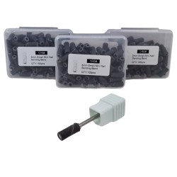 Slijpkapjes - schuurrolletjes voor nagelfrees 3mm - 100st - Kleur: Zwart
