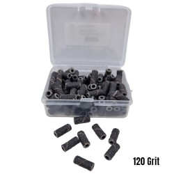 Slijpkapjes - schuurrolletjes voor nagelfrees 3mm - 100st - Kleur: Zwart