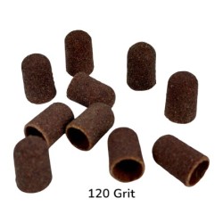 Pedicure slijpkapjes Ø 7 mm - 120 grit - 10 stuks Bruin