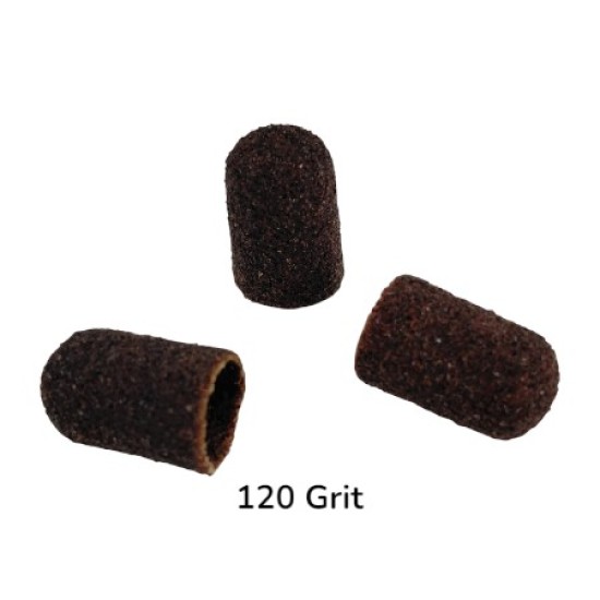 Pedicure slijpkapjes Ø 7 mm - 120 grit - 10 stuks Bruin