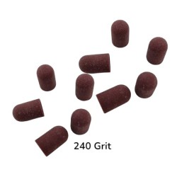 Pedicure slijpkapjes Ø 7 mm - 240 grit - 10 stuks Bruin