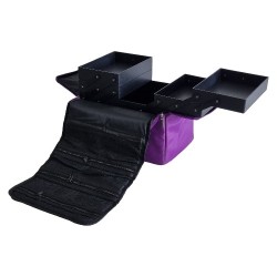 Beautycase - Visagie Koffer - Nagelstyliste Koffer / Tas HA-34 Kleur: Paars