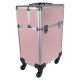 Beautykoffer - Beauty Trolley - Beautycase - Nagel Trolley - HA36: Licht Roze