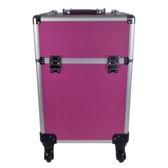 Beautykoffer - Beauty Trolley - Beautycase - Nagel Trolley - HA36: Roze