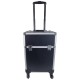 Beautykoffer - Beauty Trolley - Beautycase - Nagel Trolley - HA36: Zwart-Zilver