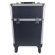 Beautykoffer - Beauty Trolley - Beautycase - Nagel Trolley - HA36: Zwart-Zilver